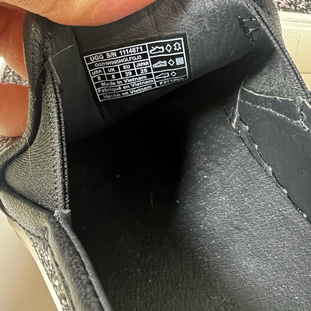 UGG Black Multi-Glitter Slip-On Shoes - Picture 14 of 15